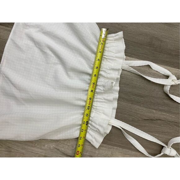 H&M White Seersucker Top, Strappy Shirt, Size Small - Picture 3 of 11